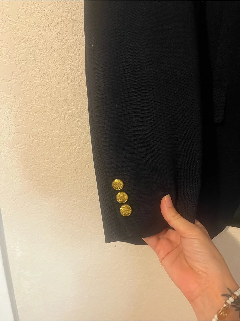 Craig Scott Men's Classic Navy Blazer with Gold Buttons size 44L